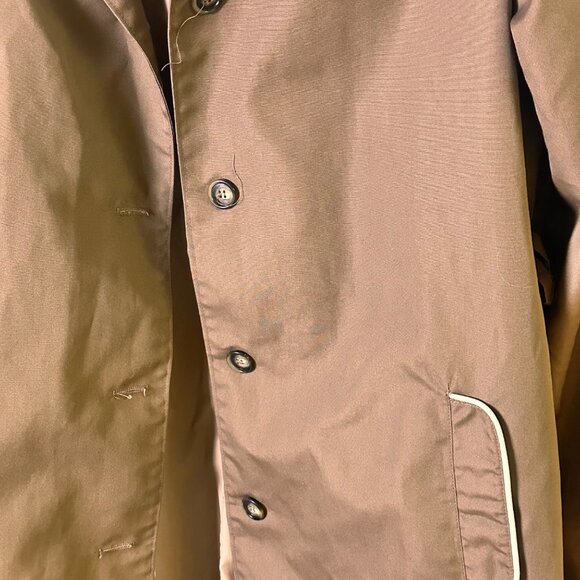 Unbranded M Polyester Brown Button-Up Womens Trench Coat No Lining With Pockets - Picture 4 of 10